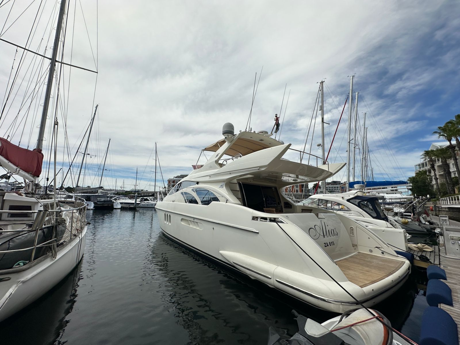 M/Y Alias at the V&A Waterfront Marina in Cape Town